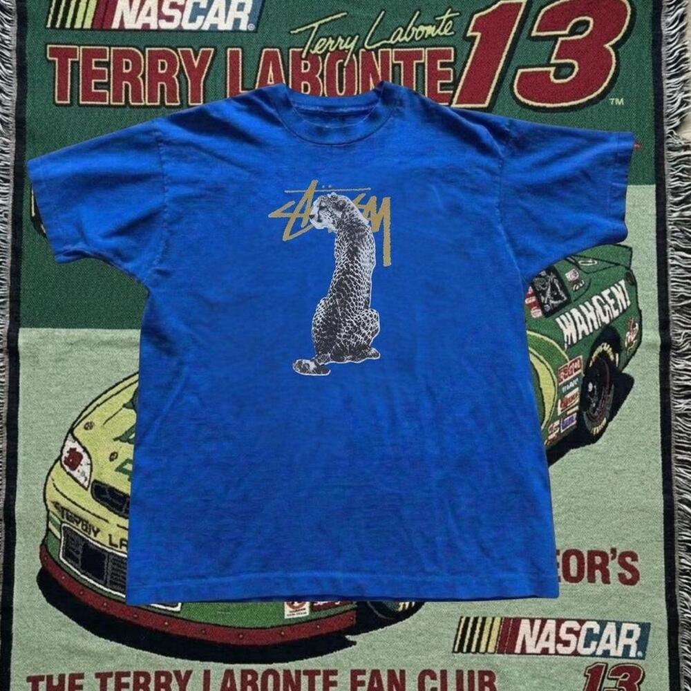 Stussyy Blue Cheetah Tee
